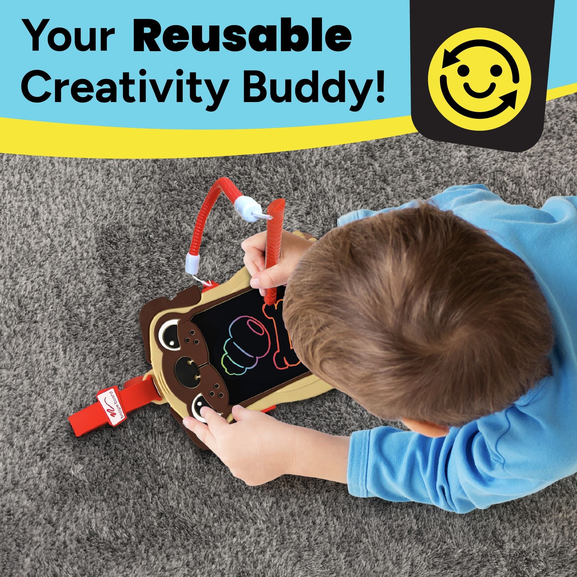 Boogie Board Kids Sketch Pals Highland Cow Doodle Board