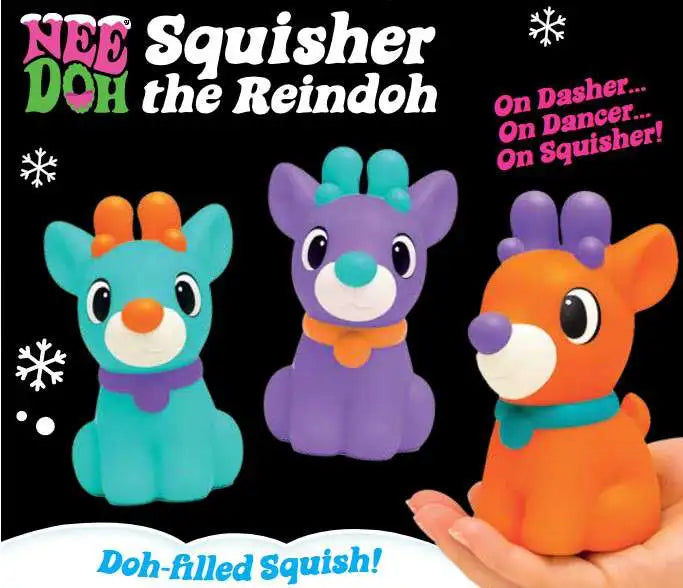 NeeDoh 2026 Squishmas Squisher the Reindeer Stress Ball Random Color