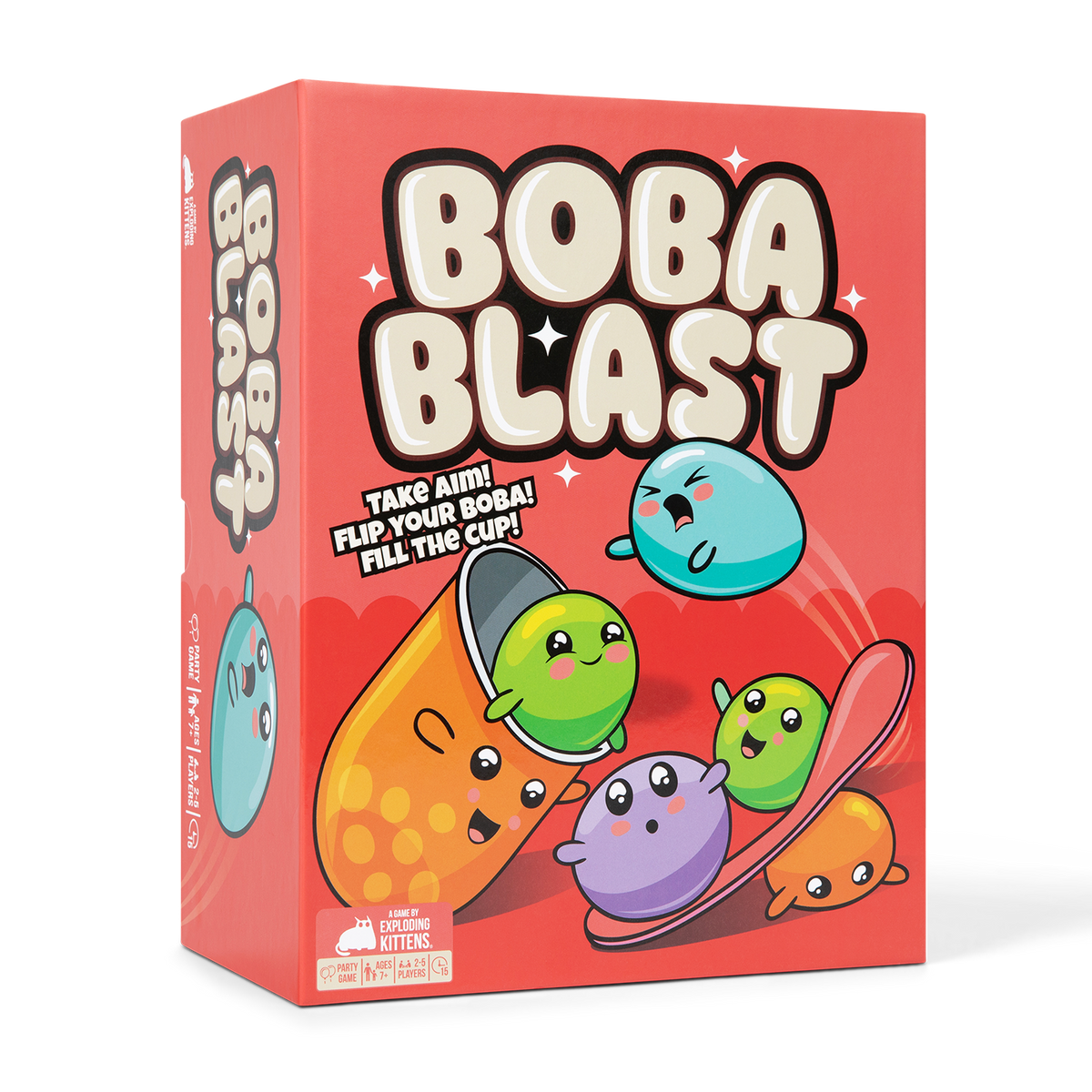 Exploding Kittens Boba Blast Party Board Game BOBA-CORE-3