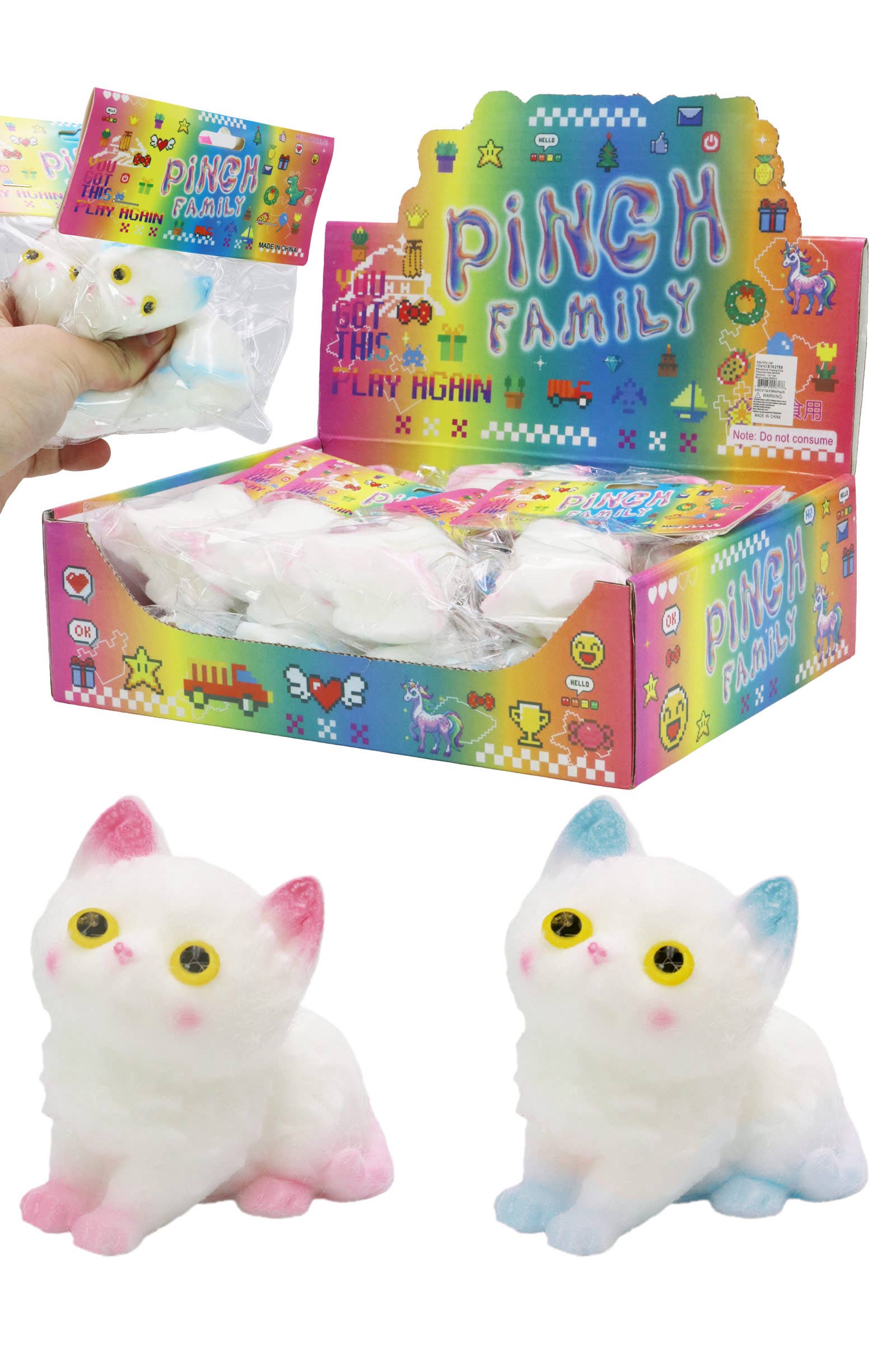 Fuzzy Persian Cat Mochi Squishy Bag