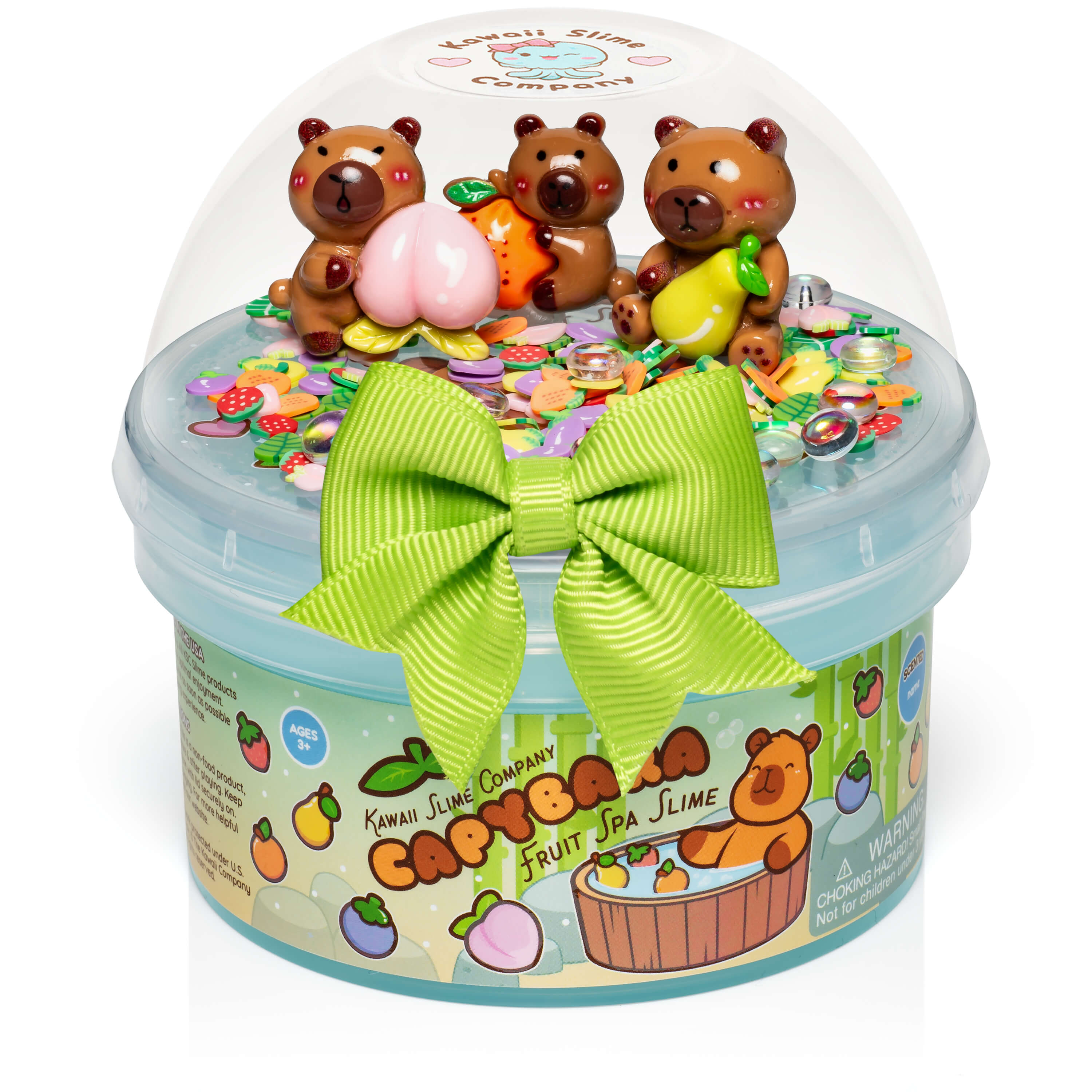 Kawaii Slime Company Capybara Fruit Spa Signature Dome Slime
