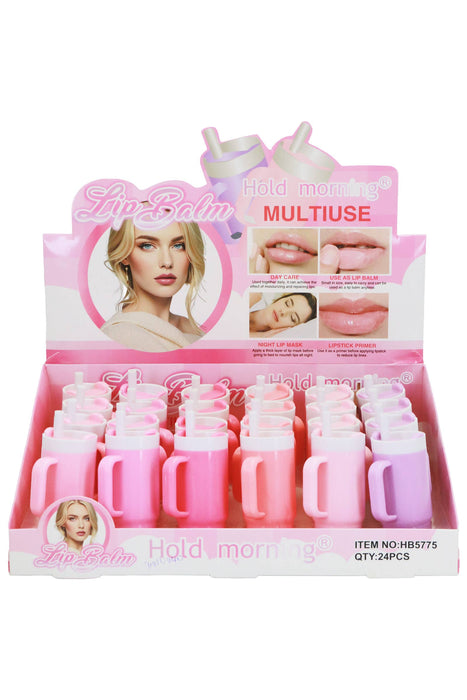 Mini Pastel Tumbler Cup Tinted Lip Balm - 24 Pcs