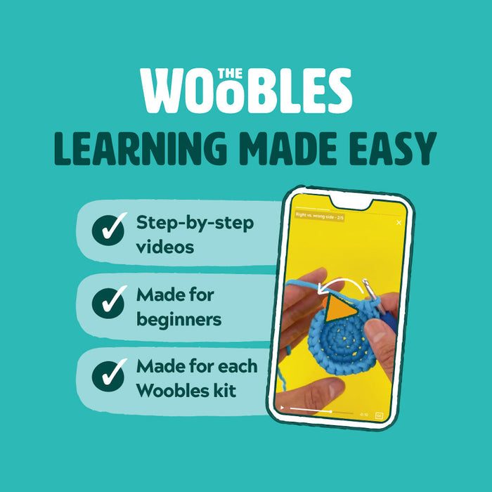 The Woobles Walter the Bear Pink Crochet Kit Beginner