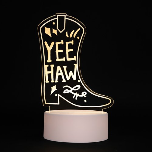 Cowboy Boot Write On Acrylic Light