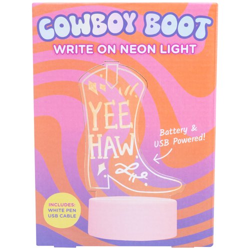 Cowboy Boot Write On Acrylic Light