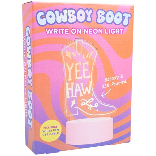 Cowboy Boot Write On Acrylic Light