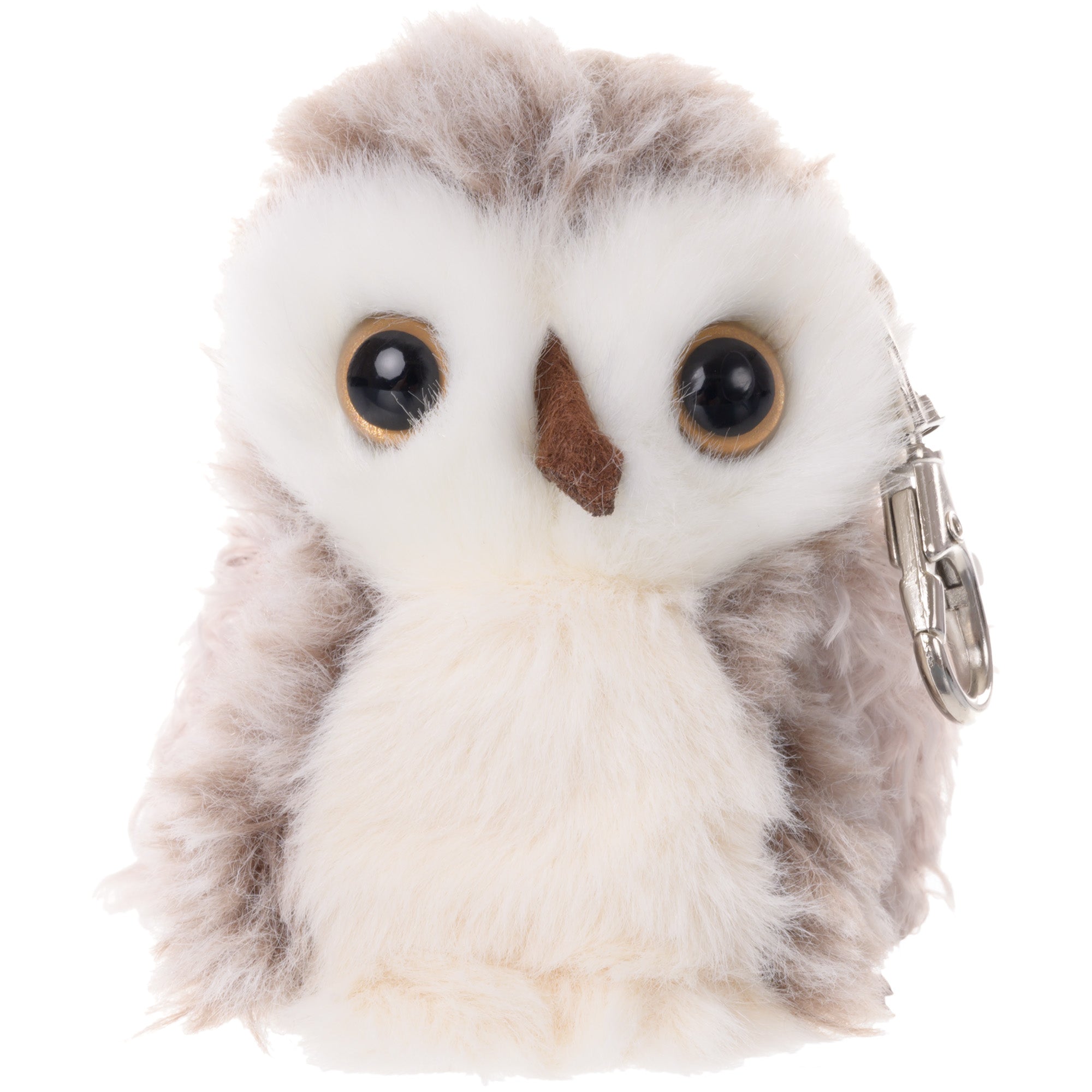 HooHoo Adorable Plush Owl Charm Key Ring for Bags and Keys