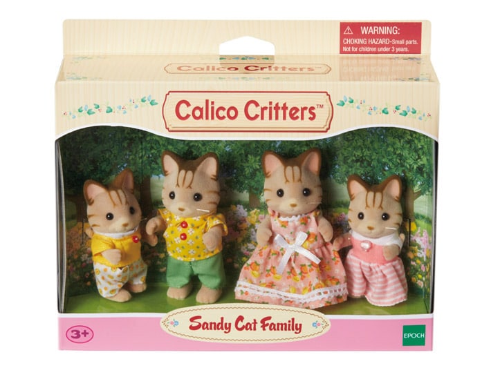 Calico Critter Striped Cat Family