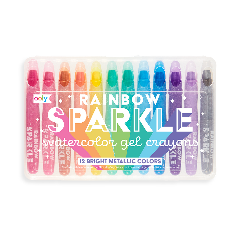 Rainbow Sparkle Gel Watercolor Crayons