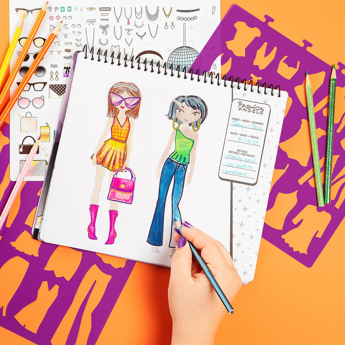Glam Fashion Design Sketch Portfolio Kit for Aspiring Young Designers