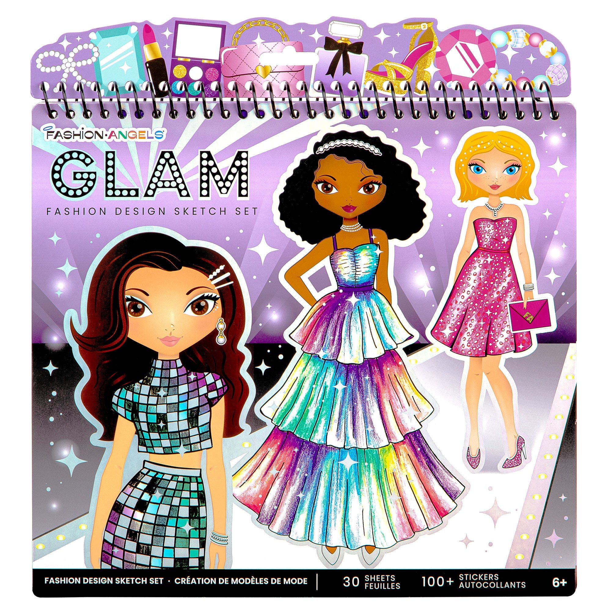 Glam Fashion Design Sketch Portfolio Kit for Aspiring Young Designers