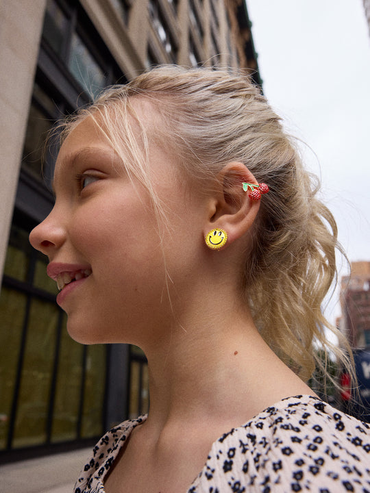 Baublebar Smiley Cherry Clip on Earrings Childrens