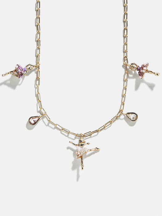 Baublebar Ballet Dancer Charm Link Necklace Childrens