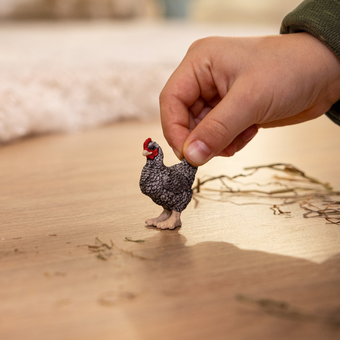 Schleich Plymouth Rock Hen Chicken Figurine Farm World Collectible Toy Realistic