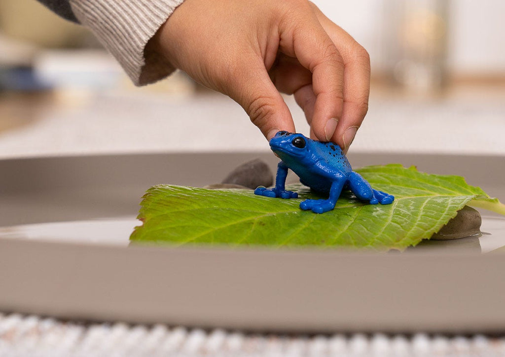 Blue Poison Dart Frog Figurine