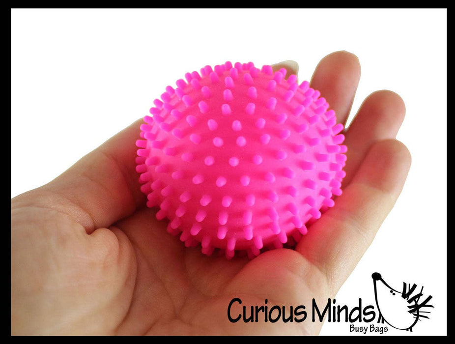 Single Spiky Bumpy Soft Doh Filled 1.7" Stress Ball - Squishy