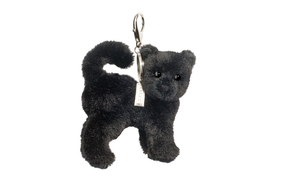 Douglas Toys Scaredy Black Cat Bag Charm Plush Accessory