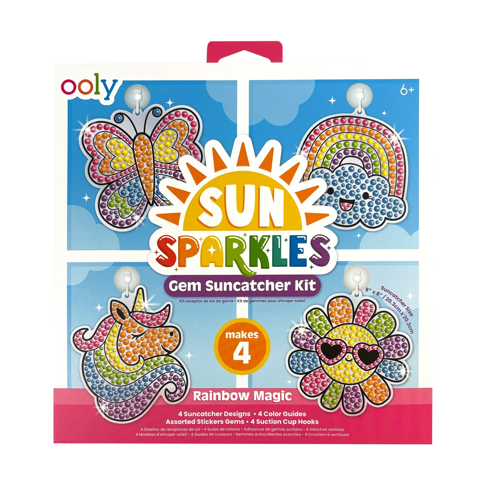 Ooly Sun Sparkles Gem Suncatcher Kit Rainbow Magic