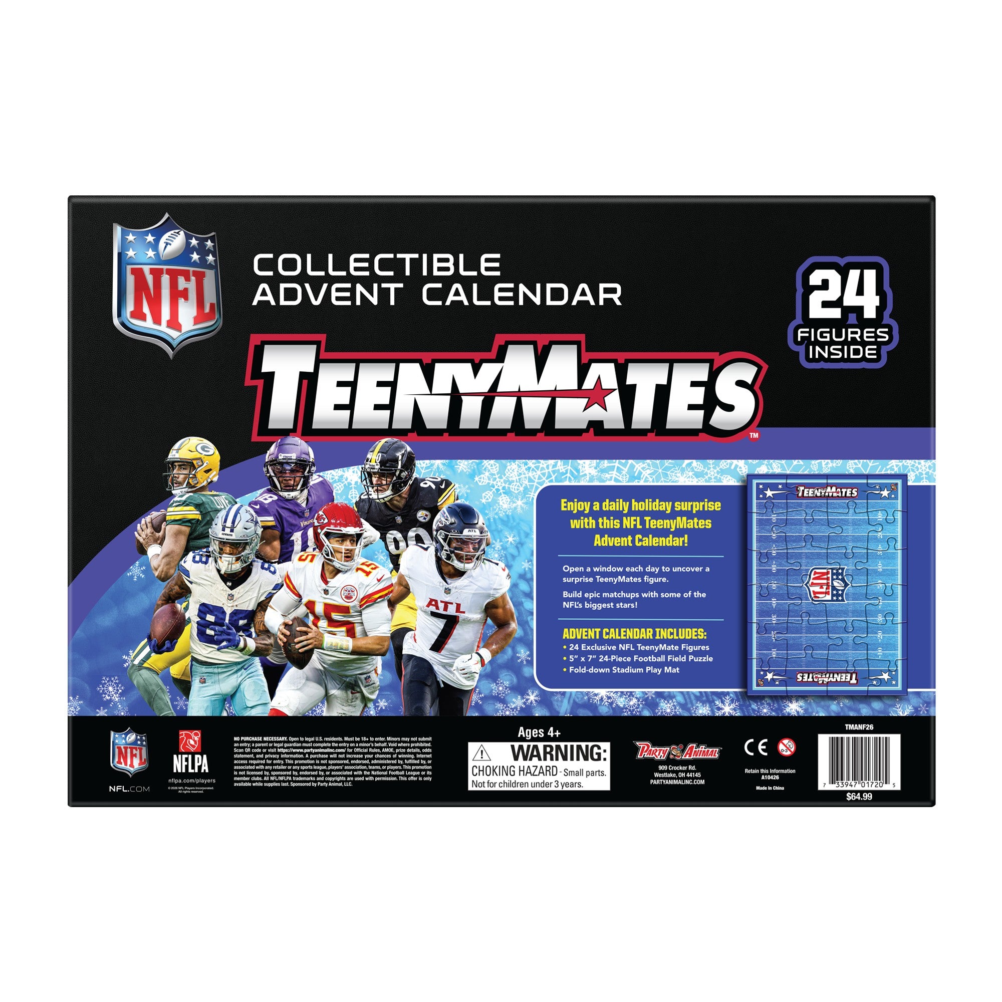 Party Animal TeenyMates NFL Advent Calendar 2026 Set