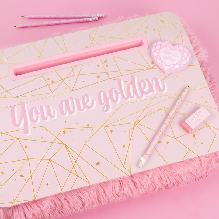 Pink Gold Lap Desk