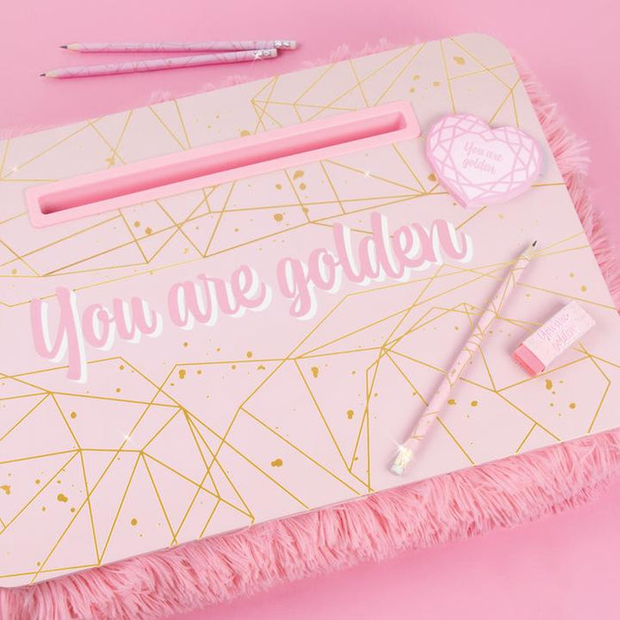Pink Gold Lap Desk