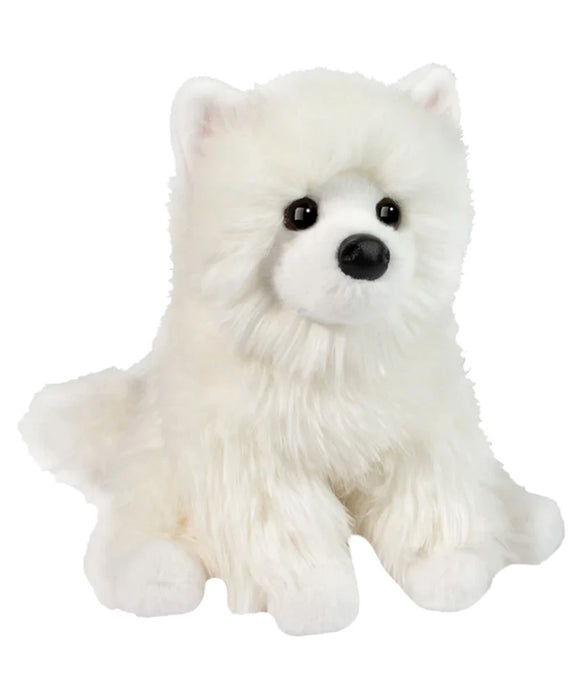 Douglas Opo White Pomeranian Plush Stuffed Dog 9-Inch