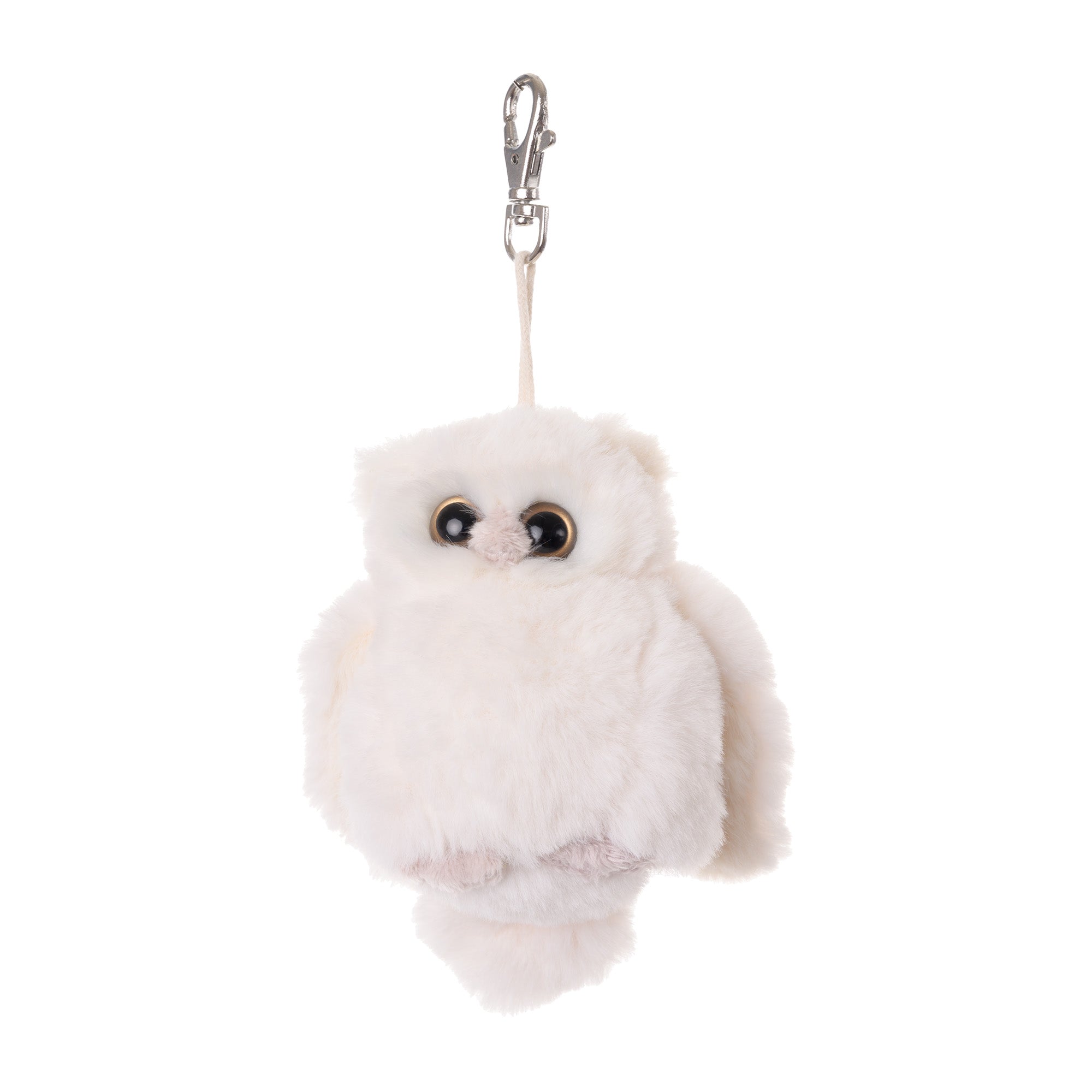 Clever Blanca Plush Owl Bag Charm Keyring – Soft, Handcrafted, Durable Accessory
