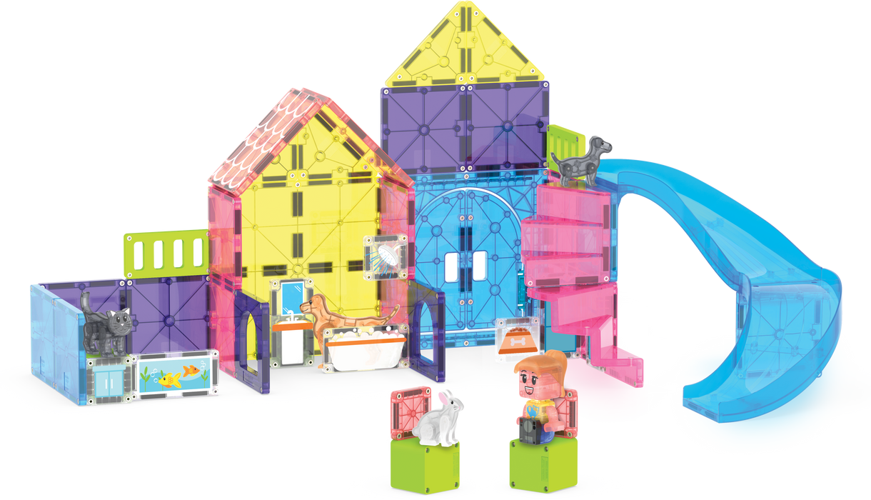 Magna-Tiles Pet Playhouse 50 Piece Magnetic Building Set