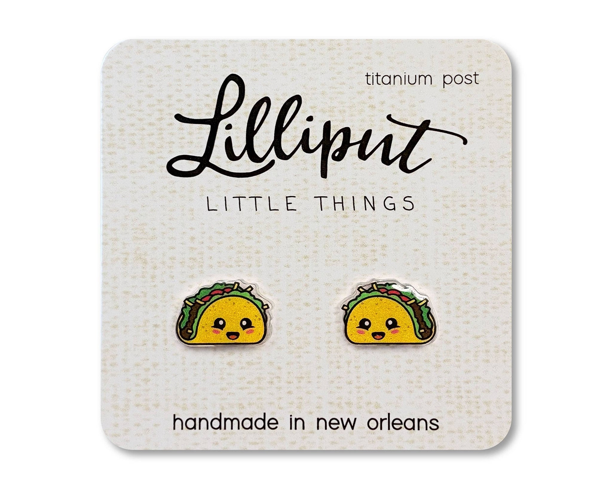 Kawaii Taco Earrings // Quirky Earrings Lilliput