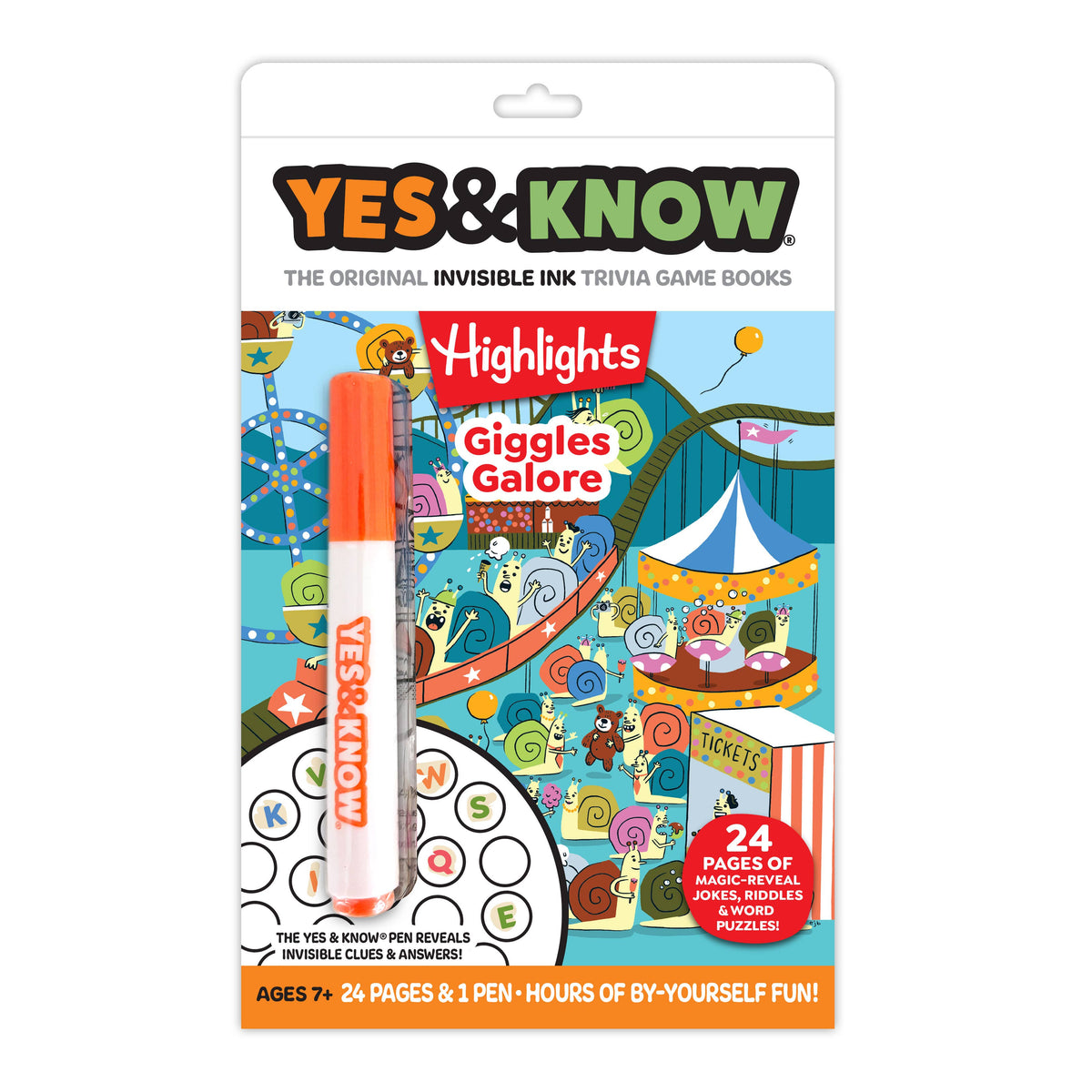 Yes & Know® Invisible Ink Trivia Game Books- Giggles Galore