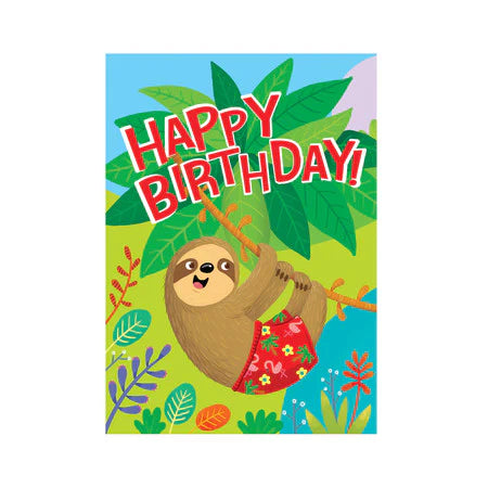 BIRTHDAY CARD: DECORATE YOUR OWN CARD PARTY ANIMAL TRIFOLD