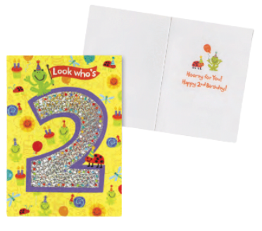 AGE-SPECIFIC: FOIL: 2 YEAR OLD CARD