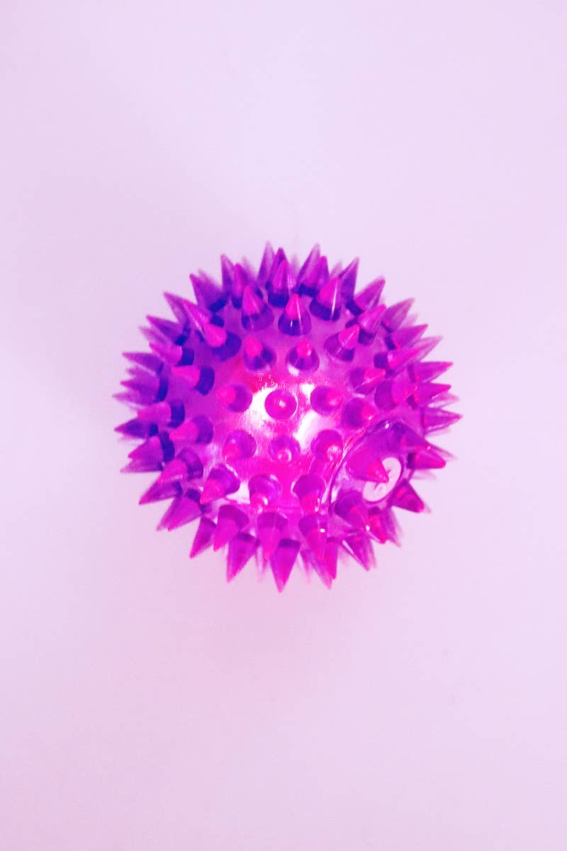 Spiky Led Light-up Squeaky Bouncy Stress Ball