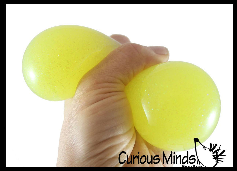 Single Big 2.5" Glitter Stress Ball - Amazing Sticky Glob Balls -