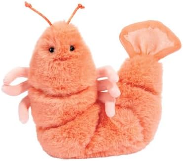 Douglas Salty the Shrimp 5-inch Plush Toy Orange Pink