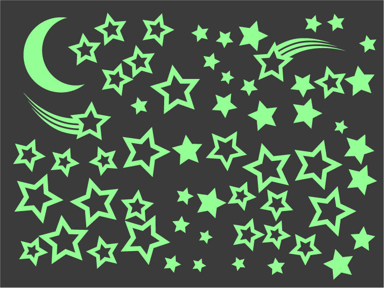 GLOPLAY Starry Night Everyday Set Glow-in-the-Dark Stickers