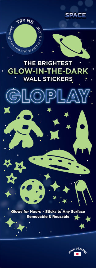 GLOPLAY Space Everyday Glow-in-the-Dark Sticker Set