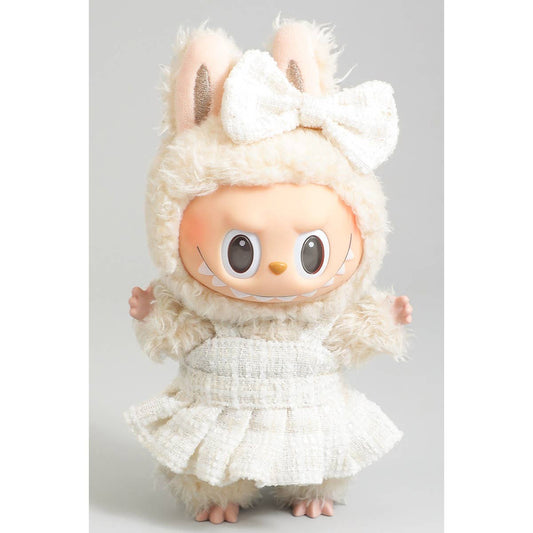 Labudd Exclusive Collection Labubu White Designer Tweed Dress with Bow — Learning Express Houston