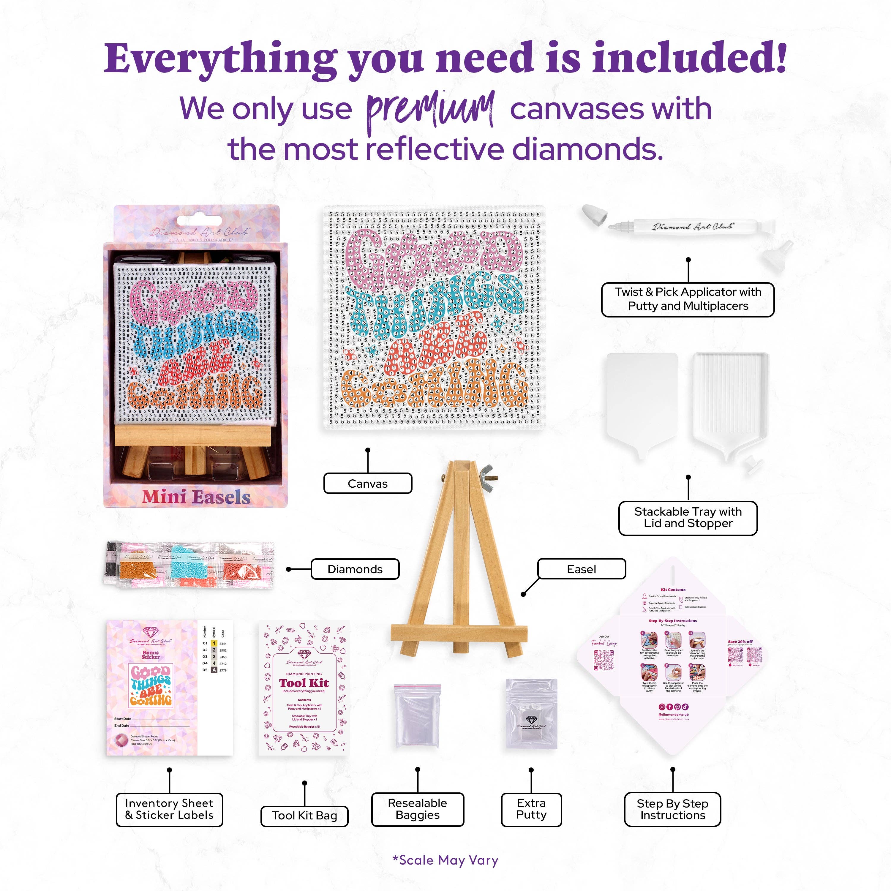 Mini Easels - Good Things Are Coming Diamond Art