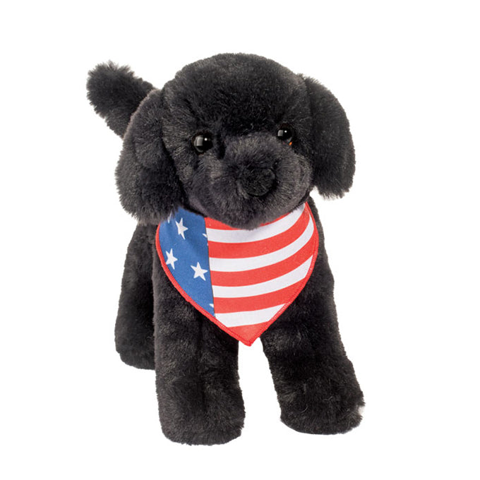 Douglas Cuddle Toy Liberty Black Lab Soft Plush Toy