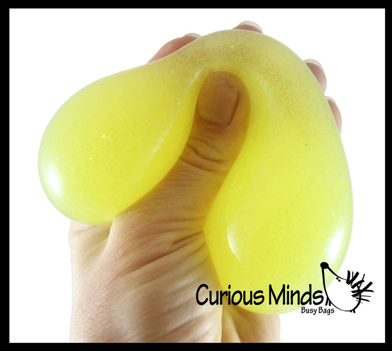 Single Big 2.5" Glitter Stress Ball - Amazing Sticky Glob Balls -