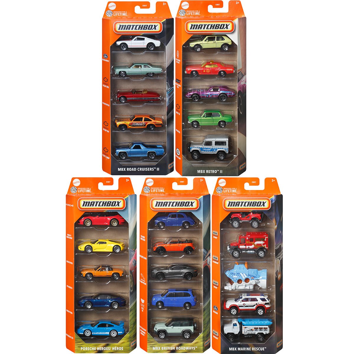 Matchbox 5 Car Pack