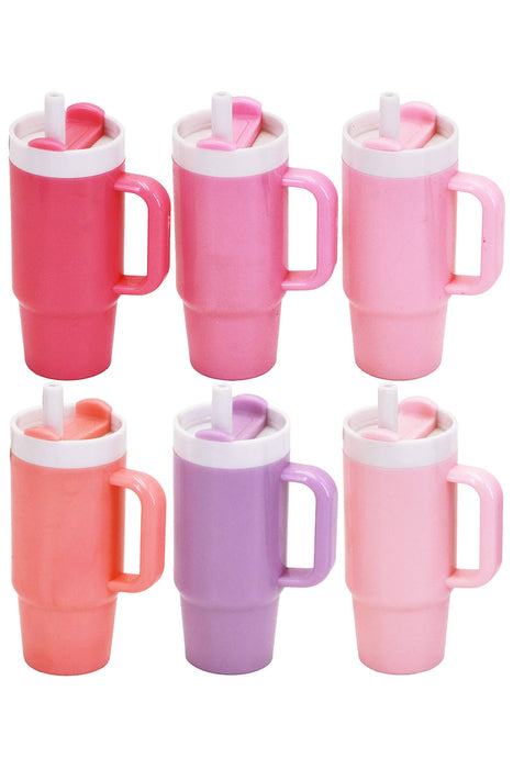 Mini Pastel Tumbler Cup Tinted Lip Balm - 24 Pcs