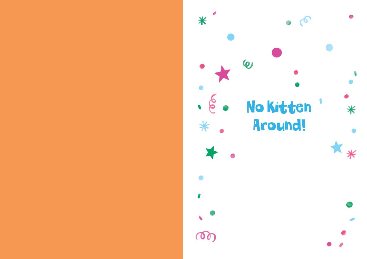 Kitten Birthday Present - Foil Card