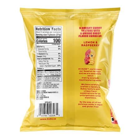 BUBS Sweet Skalle Lemon Raspberry Swedish Skull Gummy Candy Bag