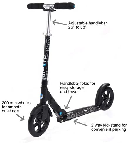 Micro Black Adult Kick Scooter