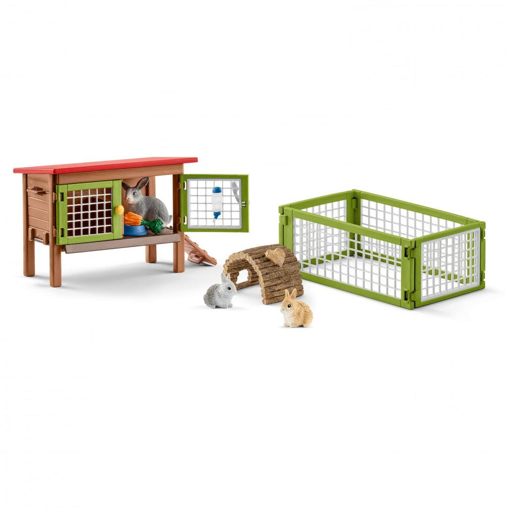 Schleich Rabbit Hutch Figurine Playset