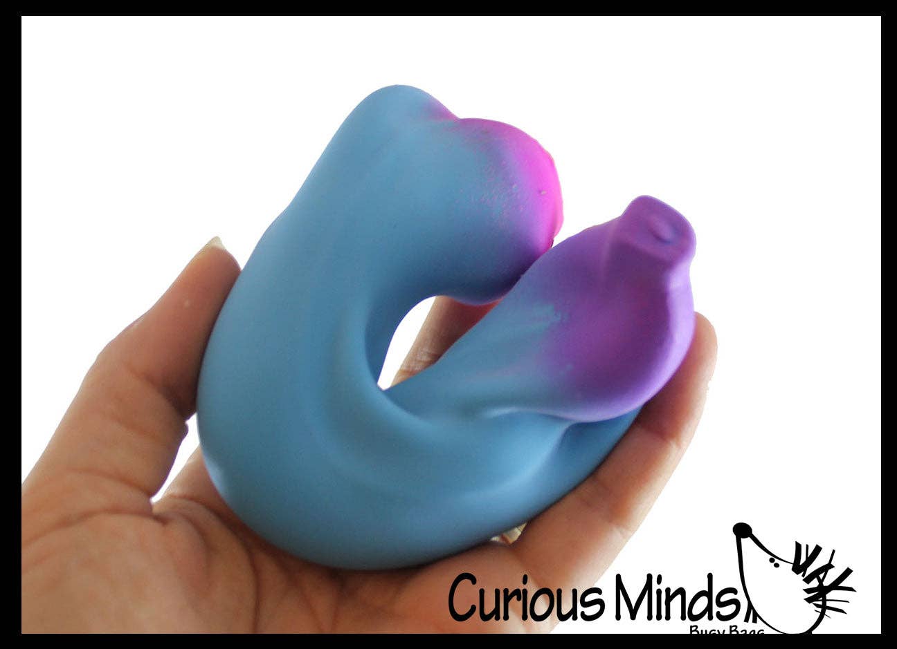 Single Rainbow Colored Squishy Sand Banana - Moldable Sensory,