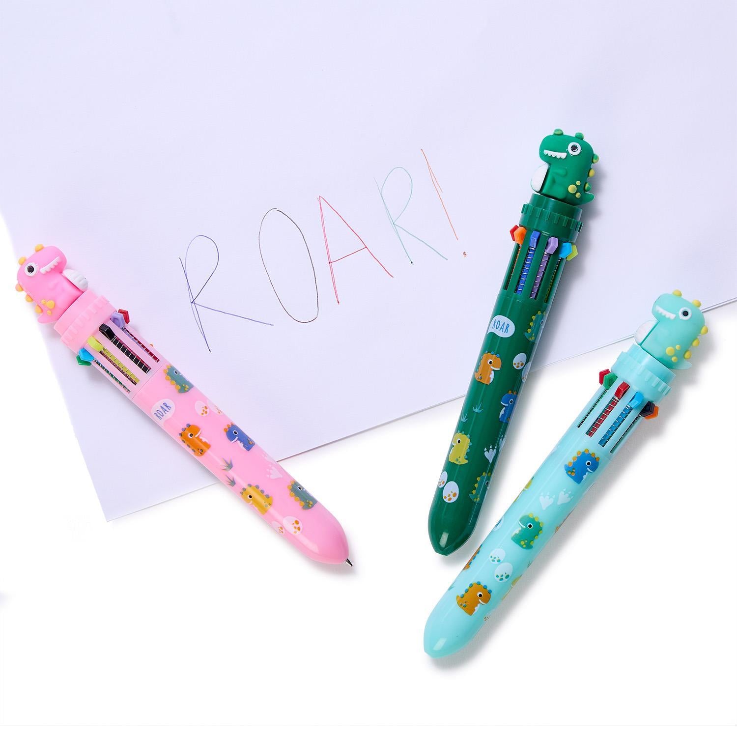 Dino-Mite Dinosaur 10 Color Click Pen