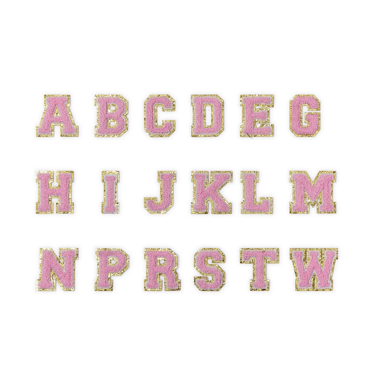 Pink Chenille Initial Letter Jewelry Organizer Box